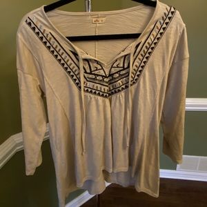 Hollister quarter sleeve top